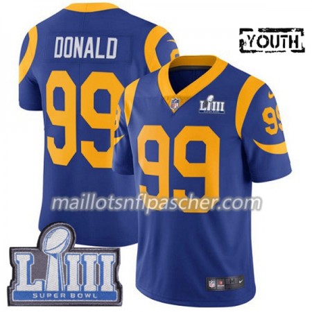 Maillot Los Angeles Rams Aaron Donald 99 Nike Royal 2019 Super Bowl LIII - Enfant